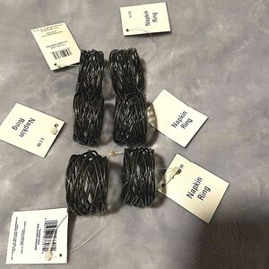 Dark chrome napkin rings brand new (6 in a set)